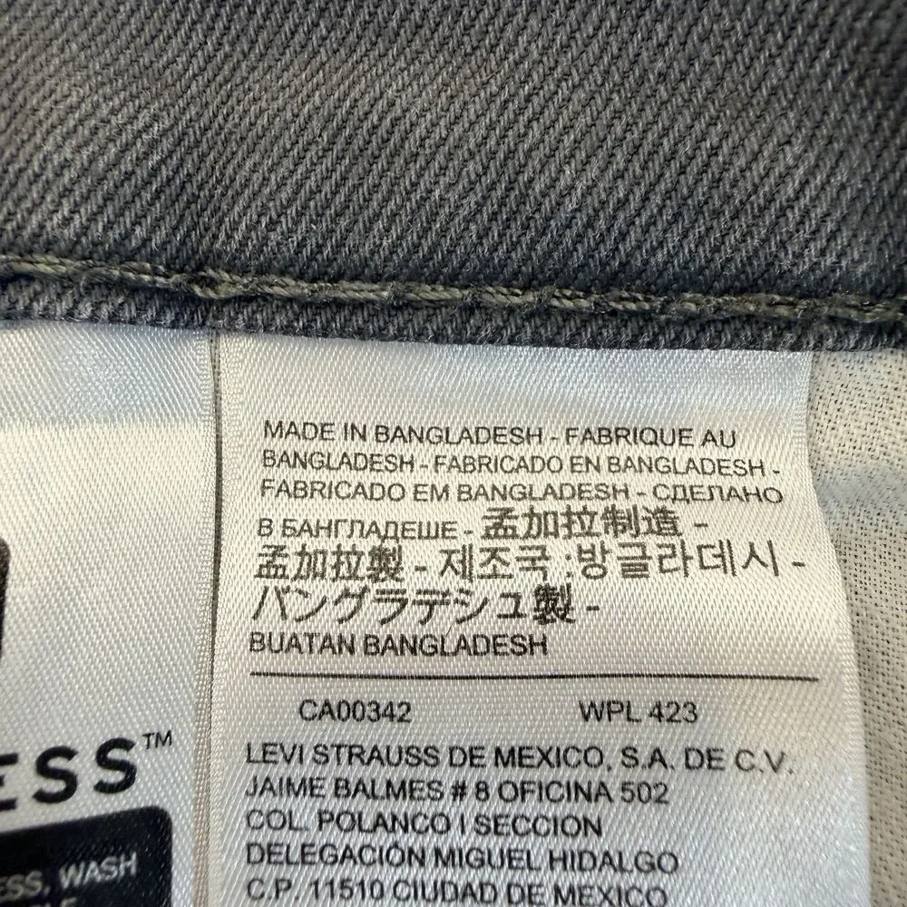 Levi's 541 Athletic Taper Jeans Mens 40x34 Gray Denim  SPOTS Red Tab